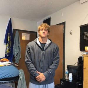 Champion Blackout Grey zip up hoodie Vintage